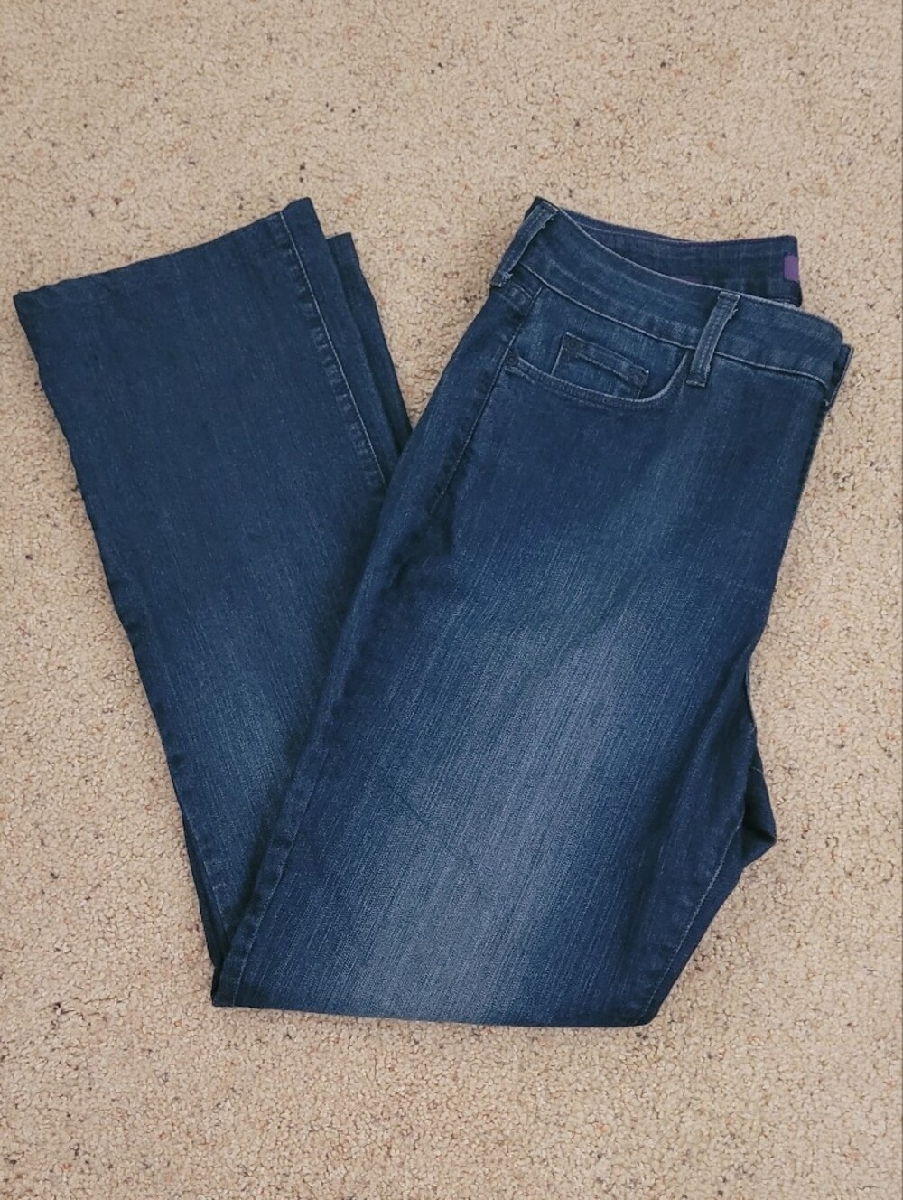 NYDJ Women's Straight Leg Jeans in Dark Blue Wash